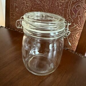 YEBODA 24oz Storage Canister Glass Jars with Clamp Airtight Lid